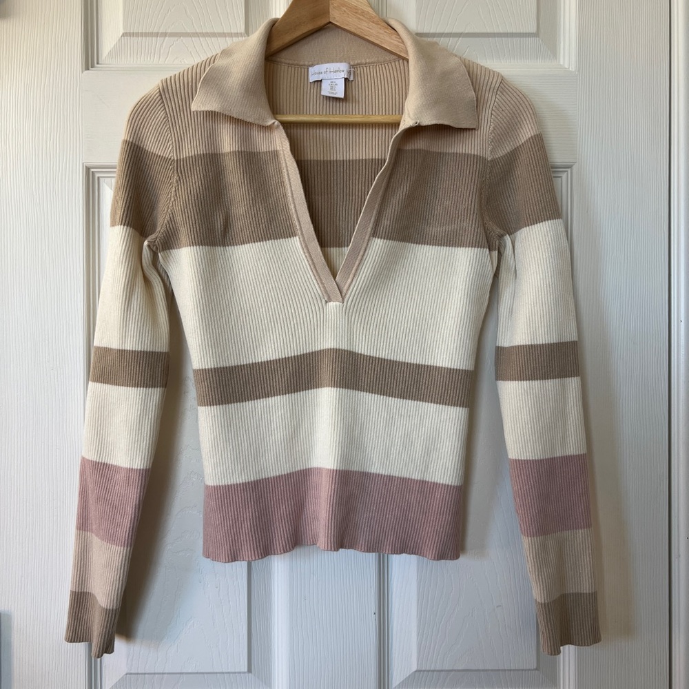 House of Harlow Collared Sweater